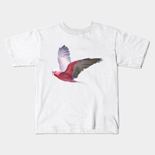 Cheeky galah, Beautiful galah, pink and grey parrot, flying galah with a cheeky grin. Kids T-Shirt